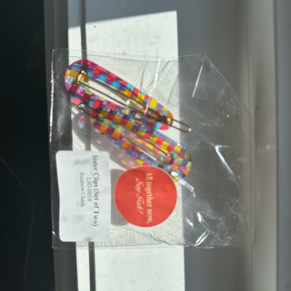 Lisa Says Gah! Colourful Mosaic Hair Barrettes - Picture 7 of 8